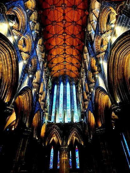 The inside of Glasgow cathedral.