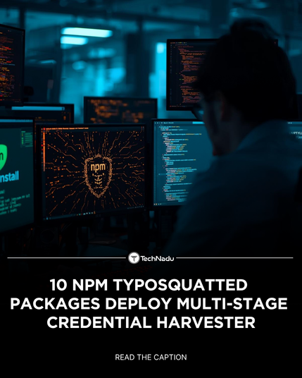 10 npm Typosquatted Packages Deploy Multi-Stage Credential Harvester