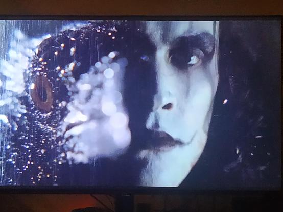 The Crow character with a crow next to him.