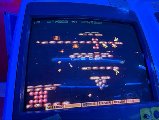 Game over in stage 2-2 with a final score of 371,000 points.