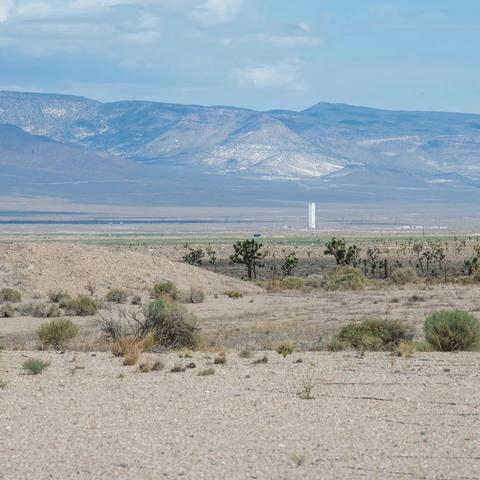 The tower for Icecap, a nuclear test that was nearly ready to execute but never happened because of the testing moratorium enacted on Oct. 1, 1992, at the Nevada National Security Site.