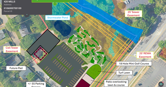 Mini golf, coffee shop, biergarten coming near Mills Mill