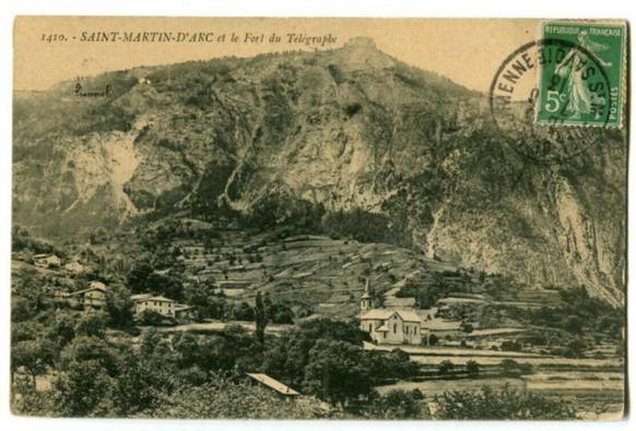 Savoie Saint-Martin d'Arc et le Fort du Télégraphe à #SaintMartindArc (#Savoie)  #CartePostaleAncienne 👉 https://cartorum.fr/carte-postale/65014/saint-martin-darc-savoie-saint-martin-darc-et-le-fort-du-telegraphe