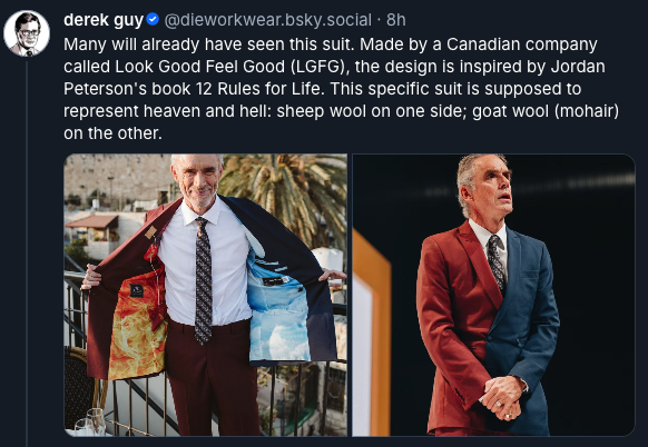 Jordan Peterson's ugly-ass suits