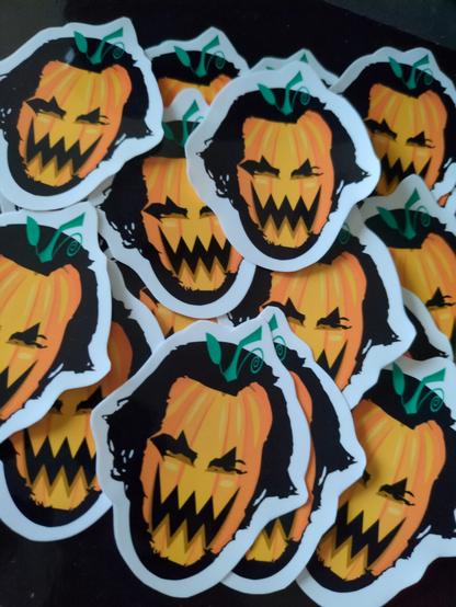 Stickers di Jack Nicholson con la faccia da zucca di Halloween