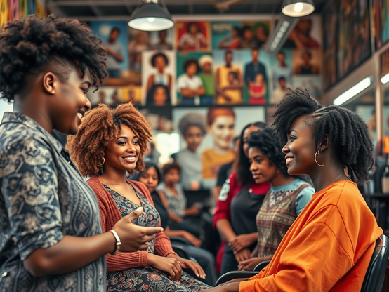 Hairstylist having a conversation in the salon