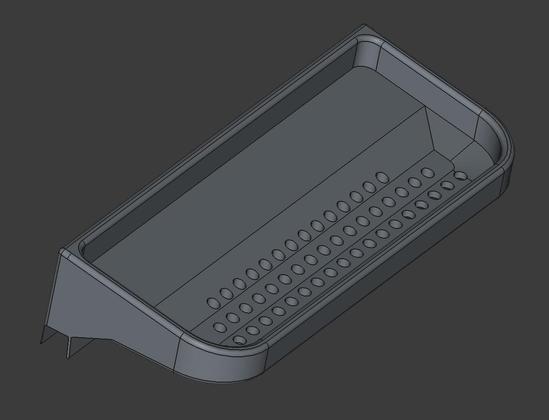 Screenshot of the soap dish model in FreeCAD