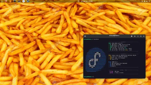 Fondo de escritorio de patatas fritas