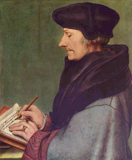 A portrait depicts a person writing in a book, set against a dark green backdrop. The person is shown in profile, facing to the right, with a contemplative expression. They are wearing a dark, voluminous robe with a high collar and a dark cap that covers most of their head. In their right hand, they hold a quill pen poised over an open book with handwritten text. A reddish-pink garment is visible beneath the robe, and a ring is present on one of their fingers. 

The book is open to a page filled with dense, cursive handwriting. The background is a solid, deep green color with subtle variations in tone. The person’s skin is fair, and their features are rendered with careful detail, showing wrinkles and lines. The overall style of the painting is realistic and detailed, reminiscent of Renaissance portraiture. 

The text on the page is illegible, but appears to be written in a European script.

Provided by @altbot, generated privately and locally using Gemma3:27b
