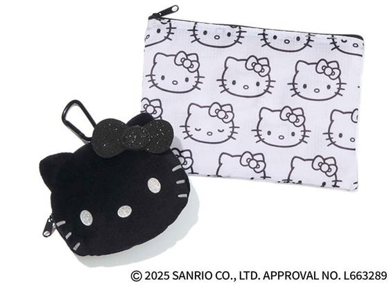 オトナミューズ 1月号は「黒キティ」ポーチ2個セットが付録。お直しコスメやガジェット入れに使える！ - トラベル Watch