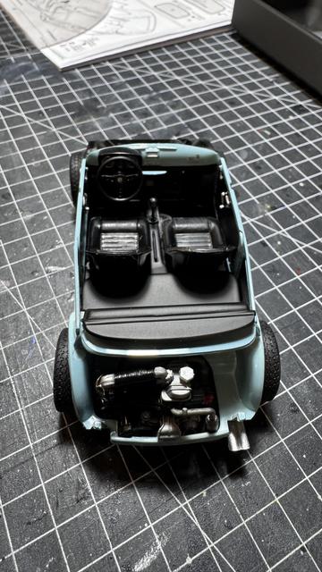 Interior of a Abarth 695SS by Tamiya in 1:24 scale