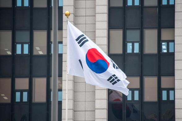 Bandera de Corea del Sur en Seúl (Sergio Amiti)