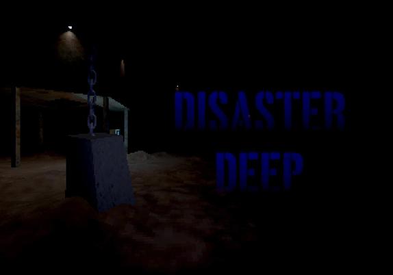 A dark sea base with the words "Disaster Deep" written in dark blue in front of it.