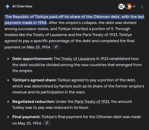How the debt of the Ottoman Empire was paid after its fall by the countries that emerged from it.
