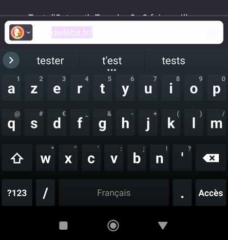 texte illisible dans la barre de recherche firefox.