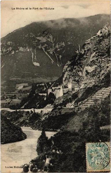 Le Rhone et le Ford de l'Ecluse (#Ain)  #CartePostaleAncienne 👉 https://cartorum.fr/carte-postale/761520/le-rhone-et-le-ford-de-lecluse