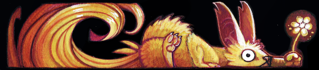 Flat creature with flower