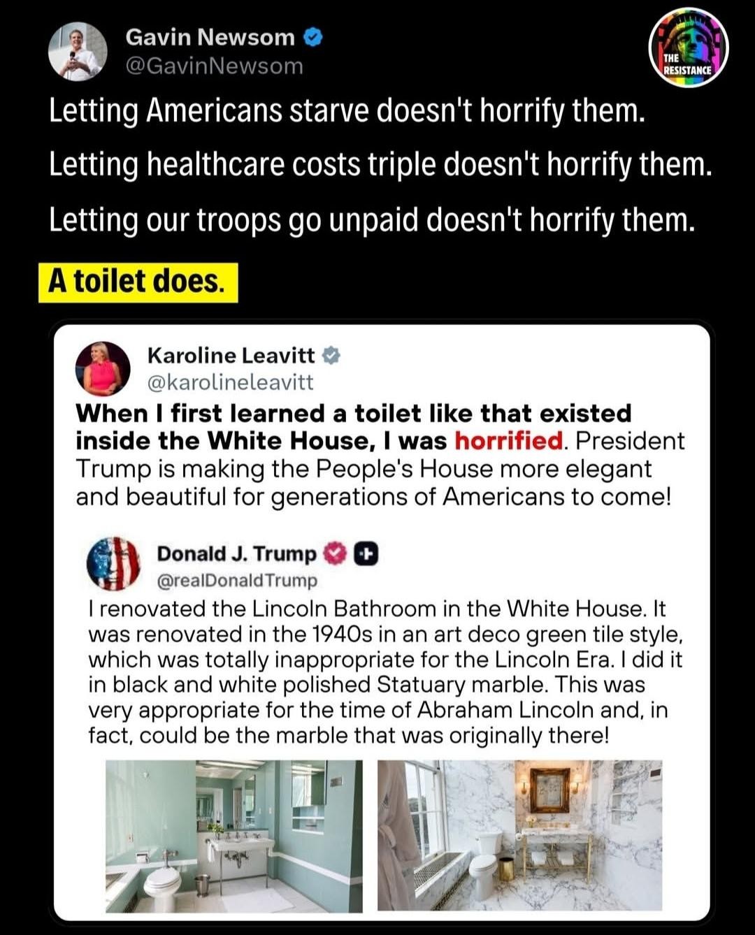 Trump brags about his bathroom remodel