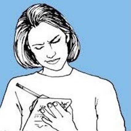 Meme: donna intenta ad aggiungere a penna una nota su un taccuino. In genere associata al testo: "Interessante: fammelo aggiungere alla lista delle cose di cui non me ne frega un ca**o"