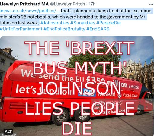 #JohnsonLies #PeoplDie #JailTime