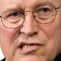 Picture of Dick Cheney snarling.