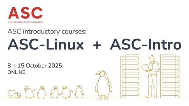 Promotion image for "ASC-Linux + ASC-Intro, October 2025, online"