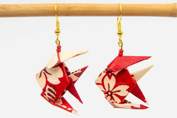 Boucles d’oreilles poissions rouges