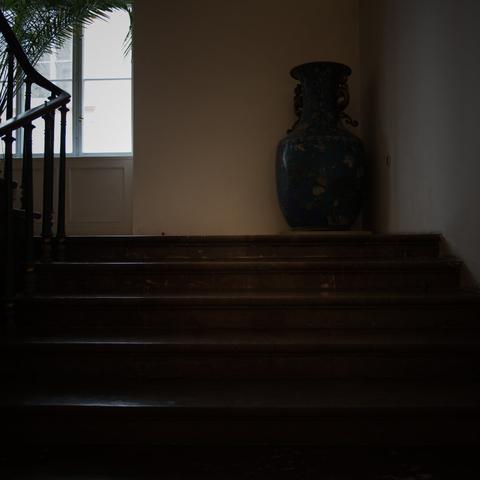 View in a staircase, somewhere in Prague