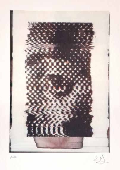 Close up of a risograph print