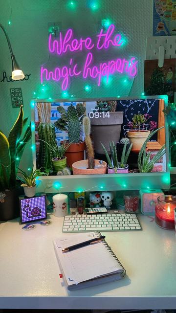 Der Schreibtisch in meinem Studio.