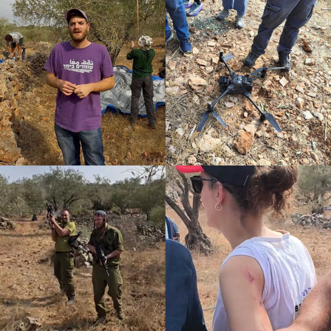 4 photos prises lors de l'attaque.