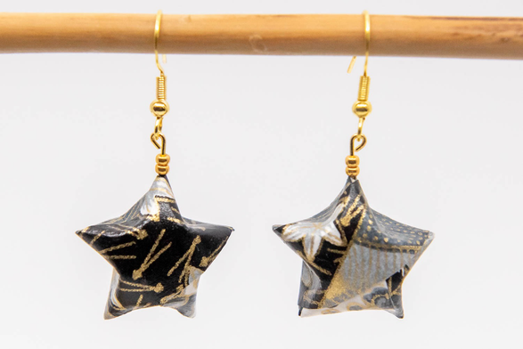Boucles étoiles en origami