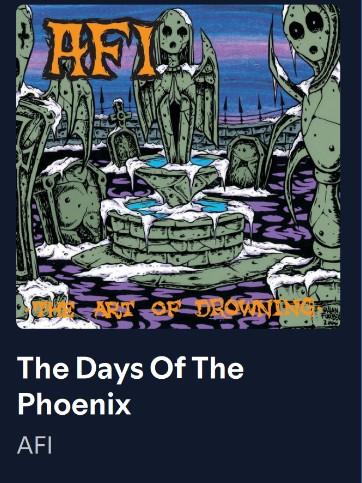 AFI - the art of drowning, the days of the phoenix screenshot