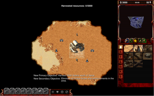 In play screenshot from OpenRA playing Dune2000