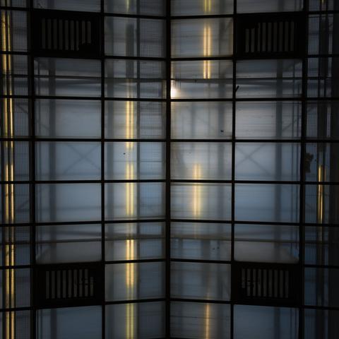 Portrait of a glass rooftop, somewhere in Prague