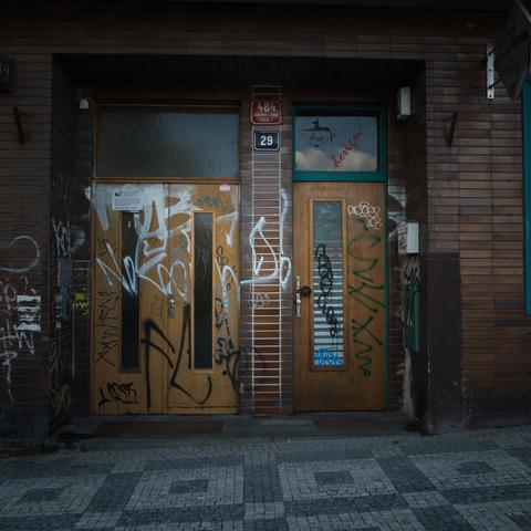Portrait of a door, somewhere in Prague