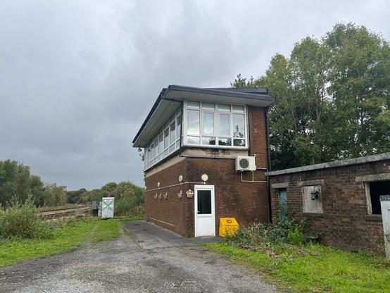 Exterior of Carmarthen Junction Signal Box.