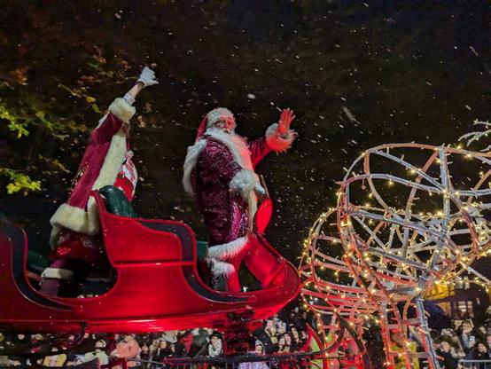 Santa at Swansea's Christmas Parade 2024