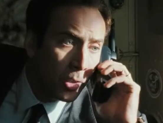 Nicolas Cage using said Phone to make a call to a corrupt military official.