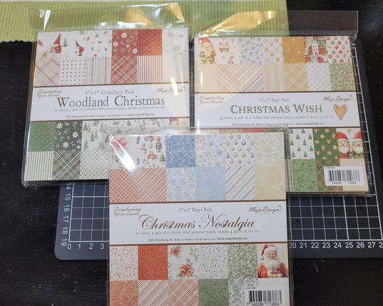 3 pappersblock från  Maja Design i juliga färger.
Woodland Christmas 
Christmas Wish
Christmas Nostalgia