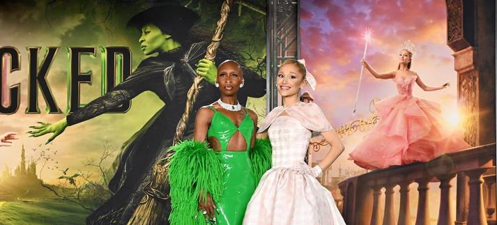 Cynthia Erivo y Ariana Grande en el estreno de 'Wicked' en 2024 en Los Angeles, California. / Axelle/Bauer-Griffin