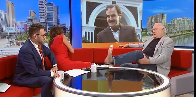 John Cleese has a leg up…