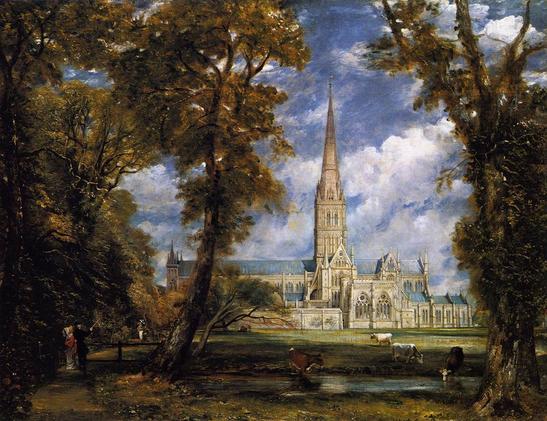 One of John Constable's many gorgeous paintings of Salisbury Cathedral.