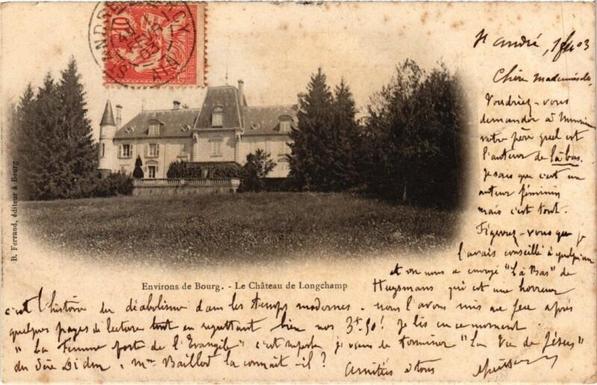 Environs de Bourg-en-Bresse Chateau de Longchamp à #BourgenBresse (#Ain)  #CartePostaleAncienne 👉 https://cartorum.fr/carte-postale/807832/bourg-en-bresse-environs-de-bourg-en-bresse-chateau-de-longchamp