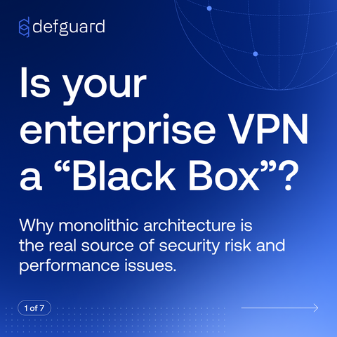 Is your enterprise VPN a “Black Box”? Why monolithic architecture is the real source of security risk and performance issues. A 5-point comparison of legacy vs. modern open-source WireGuard® stack. Swipe to explore.