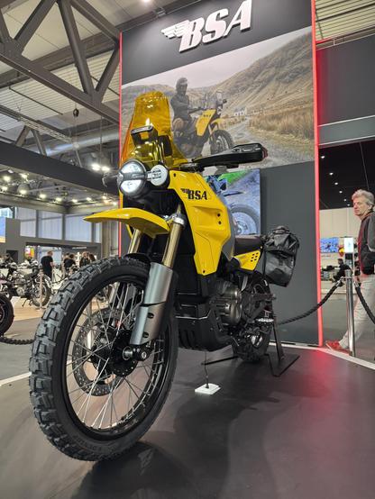 Yellow BSA Thunderbolt motorcycle