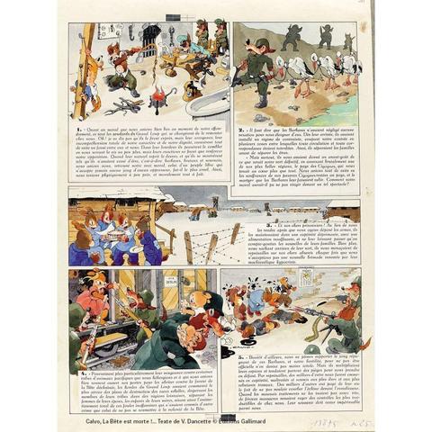 Calvo, La Bête est morte !... Texte de V. Dancette © Éditions Gallimard
Planche