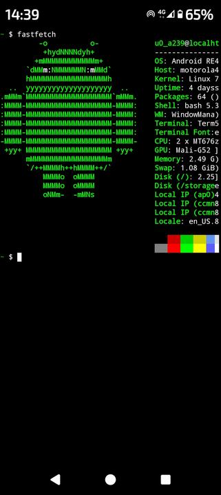 Fastfetch on my Android phone via Termux