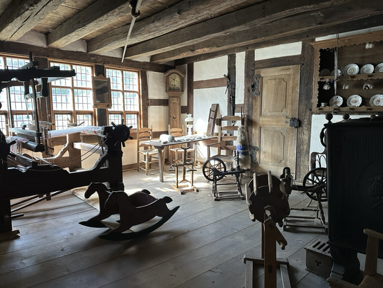 Inside old farm house in museumshof in Rahden Germany
