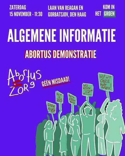 Algemene informatie Abortus demonstratie 

Zaterdag 15 november 11.30 uur
Laan van Raegan en Gorbatsjov